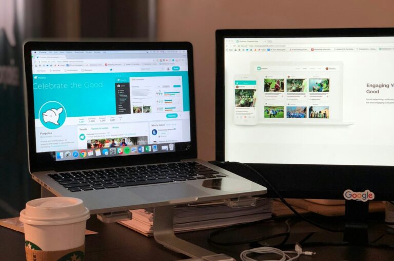 Two PCs on a desk